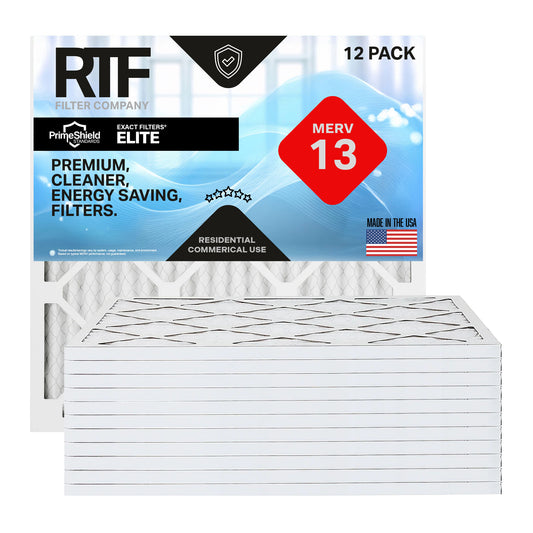 PrimeShield Elite MERV 13 Pleated Air Filters (12 Pack)