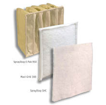 Koch SprayStop E-Pak 950 NESHAP 3-Stage System Stage 3 final filter, 5-pocket or 6-pocket extended-surface design with Self-Seal header, EPA Method 319 compliant for aerospace chromate paint applications (post-October 29 1996 booths), per Koch SS-3stage