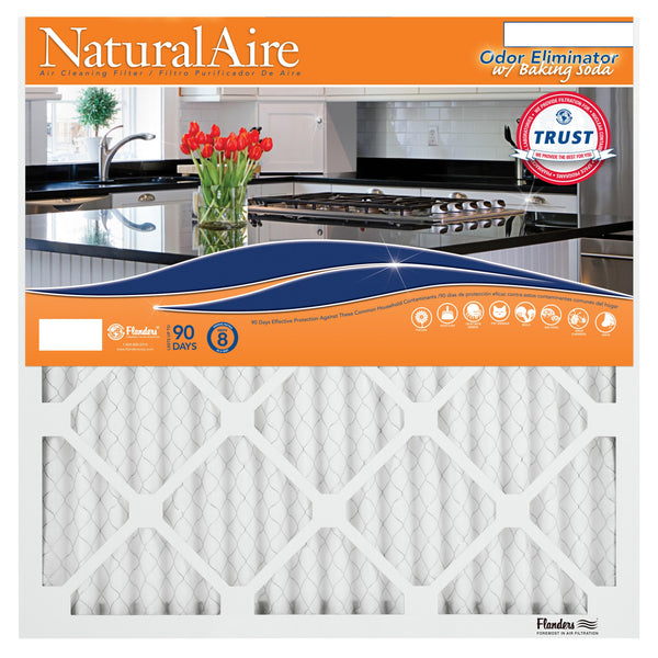 16x16x1 NaturalAire Odor Eliminator Filters with Baking Soda (4 Pack)