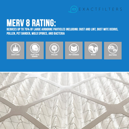 Exact Filters Pleated MERV 8 Replacement Air Filters (12 Filters)