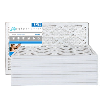 Exact Filters Pleated MERV 8 Replacement Air Filters (12 Filters)