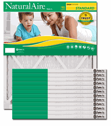 Flanders AAF Pleated Filter 17-1/2x29-1/2x1 Naturalaire MERV 8 (12 Filters) 84858.01175295